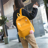 Kids School Backpacks Girls Canvas Shoulder Bags Set
