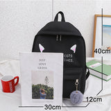 Kids School Backpacks Girls Canvas Shoulder Bags Set