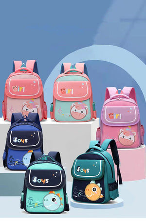 Kids Cartoon Backpack Large Capacity School Bag