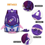Children Cartoon Rocket Backpack Kindergarten Anti-lost Schoolbag