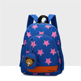 Children Character Backpack Rucksack School Bag Star Pattern Zipper Kid Book Bag