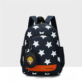 Children Character Backpack Rucksack School Bag Star Pattern Zipper Kid Book Bag