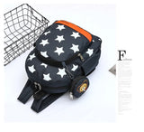 Children Character Backpack Rucksack School Bag Star Pattern Zipper Kid Book Bag