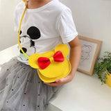 Kids Crossbody Shoulder Bag Cartoon Mini Leather Package Lovely Bowknot Gift
