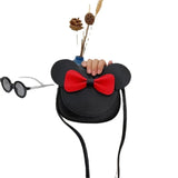 Kids Crossbody Shoulder Bag Cartoon Mini Leather Package Lovely Bowknot Gift