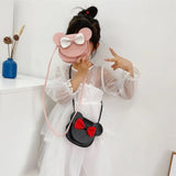 Kids Crossbody Shoulder Bag Cartoon Mini Leather Package Lovely Bowknot Gift