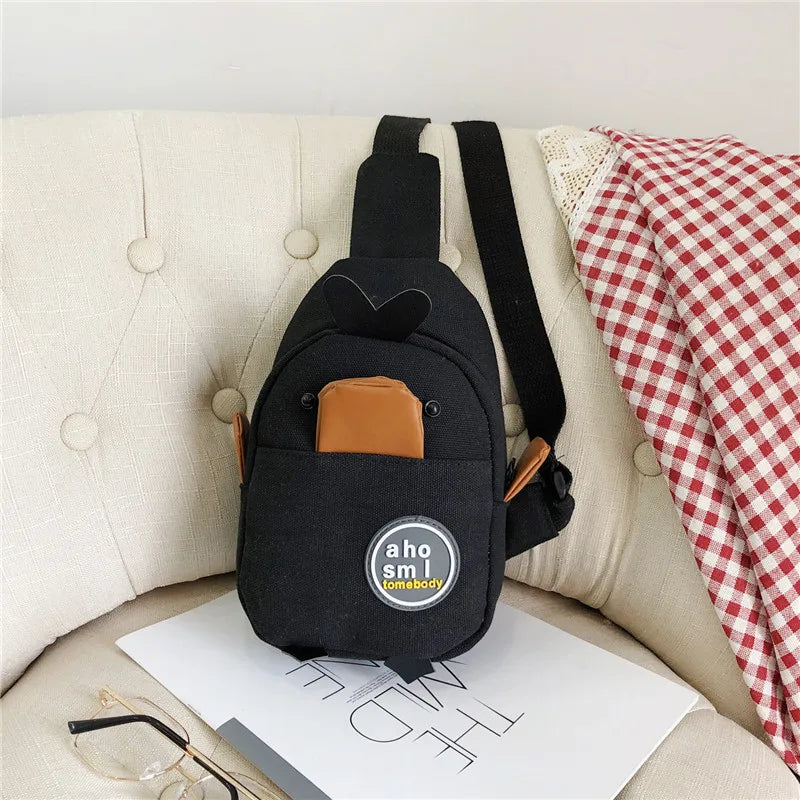 Kids School Bag Canvas Chest Bag Shoulder Bag Duck bag