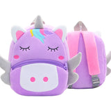 Kids Unicorn Dinosaur Animal Plush Backpack Kindergarten Mini School Bag