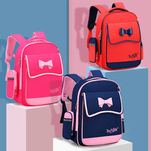 Girls Orthopedic Backpack Princess School Bag Bow Schoolbag Kids Satchel Mochila