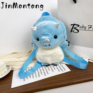 Kids Dinosaur Plush Backpack 3D Mini Bag for Boys Girls