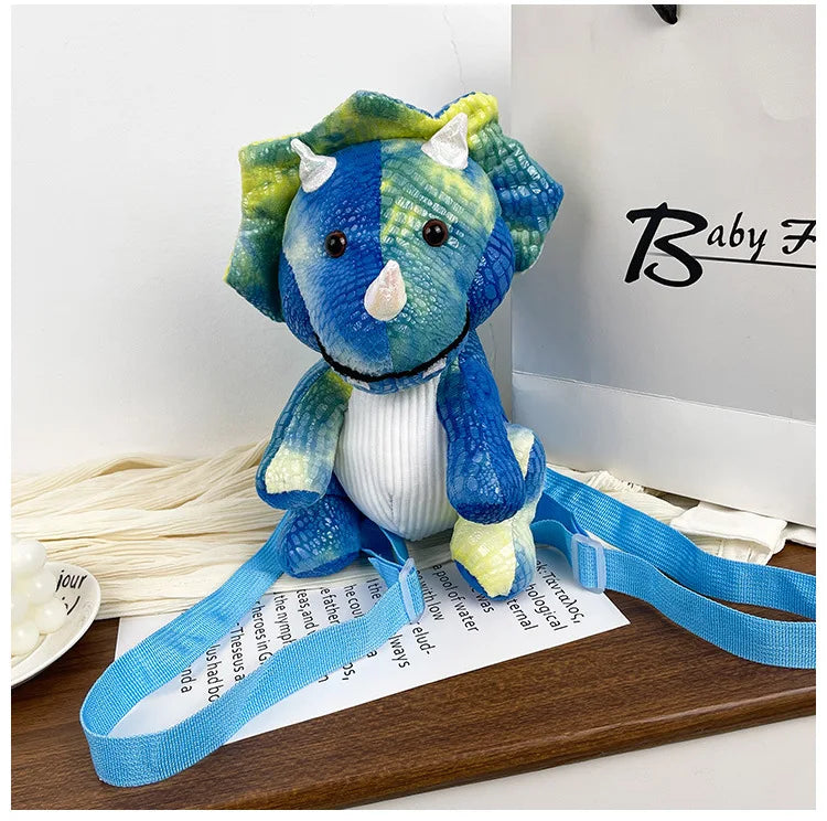 Kids Dinosaur Plush Backpack 3D Mini Bag for Boys Girls