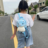 Kids Dinosaur Plush Backpack 3D Mini Bag for Boys Girls