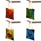 Kids Eco Canvas Tote Bag Cartoon Animal Lady Shopper Shoulder Bag