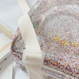 Children Glitter Stars Backpack PVC Shoulder Kids School Bags Girls