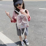 Kids Glitter Stars Backpack PVC Shoulder School Bags Boys Girls Travel