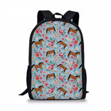 Horse Cartoon School Backpack for Boys Kids School Supplies