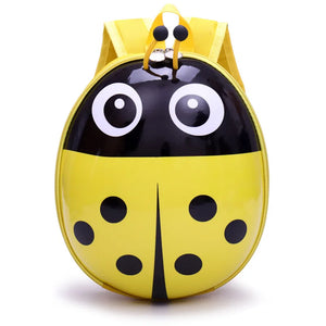 Kids Ladybug School Bag Cartoon Kindergarten Backpack Eggshell