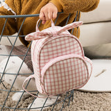 Kids Lattice Backpack Double Shoulder Bag