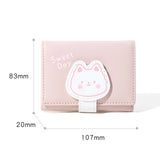 Children Trifold Mini Purse Animal Print Wallet