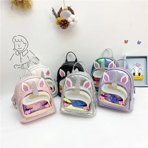 Mini Cartoon Unicorn Backpack Kids Kindergarten Hologram School Bag