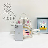 Mini Cartoon Unicorn Backpack Kids Kindergarten Hologram School Bag