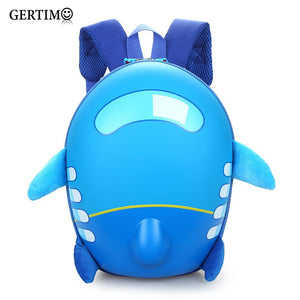 3D Cartoon Airplane Kindergarten Backpack for Girls Boys