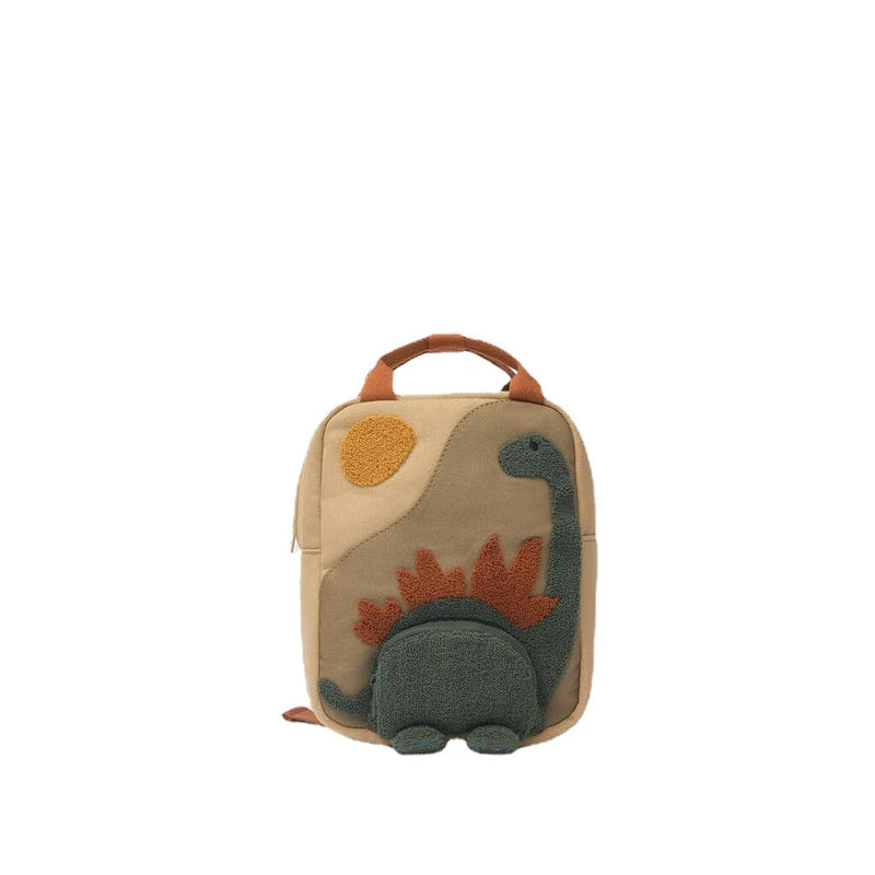 Cartoon Dinosaur Kids Backpack with Double Handles - Cute Animal Design