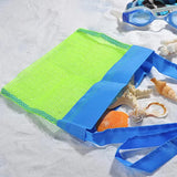 Kids Portable Mesh Sand Bag Travel Organizer Large Beach Towel Cosmetic Bag