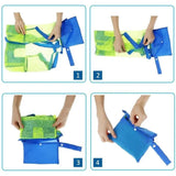 Kids Portable Mesh Sand Bag Travel Organizer Large Beach Towel Cosmetic Bag