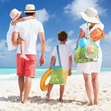 Kids Portable Mesh Sand Bag Travel Organizer Large Beach Towel Cosmetic Bag