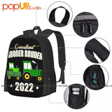 Big Brother Boys Tractor Backpack Large Capacity Gym Tote Bag