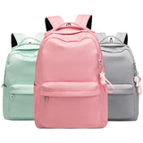 Waterproof Nylon Girls School Backpack Teenager Bag with Lovely Doll Zipper