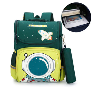 Orthopedic School Bag for Kids Large Capacity Waterproof Backpack