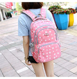 Cartoon Bear Paw Print Waterproof School Backpack for Girls