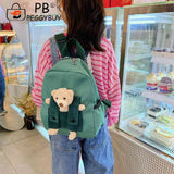 Cartoon Bear Nylon Kids Backpack Boys Girls Mini Book Bag Gift