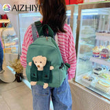 Cartoon Bear Nylon Kids Backpack for 3-8 Years Old