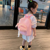 Kids Cartoon Print Plush Backpack for Boys and Girls