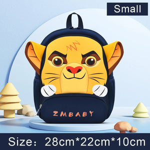 3D Cartoon Animal Lion Baby Backpack Kindergarten Schoolbag Kids Backpack