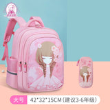 Girls Orthopedic School Backpack Princess Bag Kids Book Bag