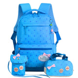 Girls Printing Rucksack School Backpacks 3pcs/Set Mochila Kids Travel Shoulder B