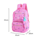 Girls Printing School Backpacks 3pcs/Set Kids Travel Shoulder Bag
