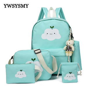 Children School Bags Girls Boys Backpacks Cartoon Print Kids Backpack