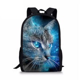 Galaxy Cat Prints School Bag for Girls