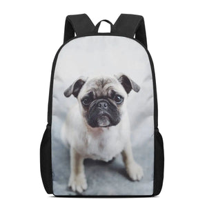 Children School Bags Pug Dog 3D Prints Back Pack