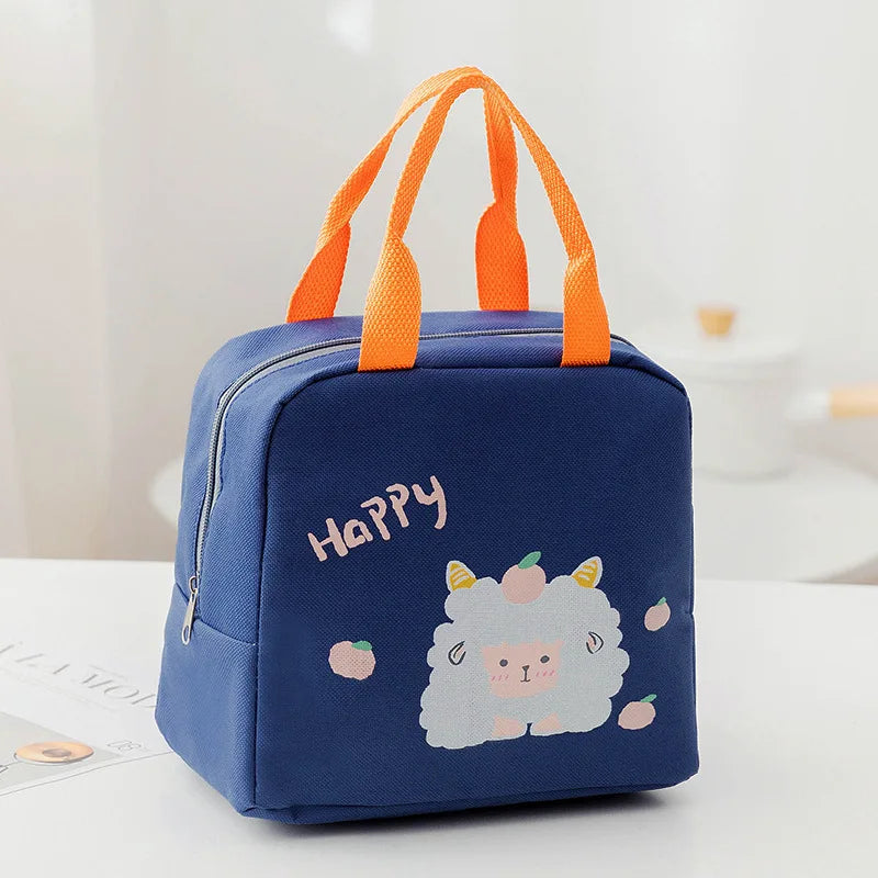 Kids Thermal Insulated Lunch Box Portable Cooler Bag Bento Pouch