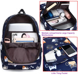 Reflective School Backpack USB Charging Waterproof Bag