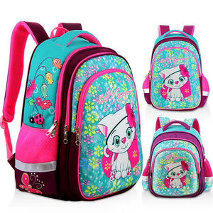 Cartoon Princess Waterproof School Bag for Girls