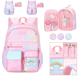 Waterproof School Bags Girls Boys Travel Satchel Teens Backpacks