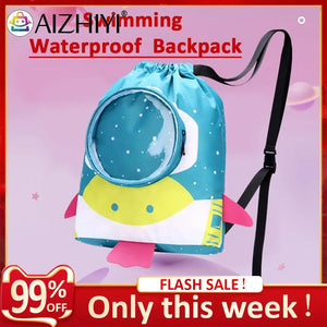 Kids Waterproof Swimming Backpack Adjustable Sports Dry Wet Schoolbag