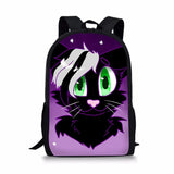 Kids Gothic Cats Prints School Bag